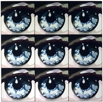 「目」 2016 91.0x91.0 cm (30S) アクリル、キャンバス
